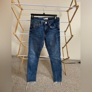 Zara Women's Dark Blue Skinny Jeans